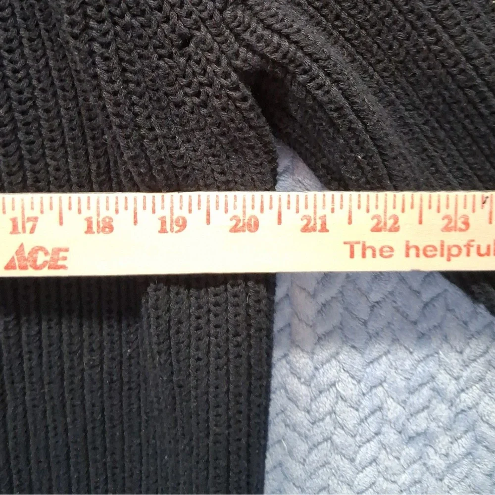 Gap Mens Black Shaker Stitch Cotton V-Neck Cardigan Sweater Large
